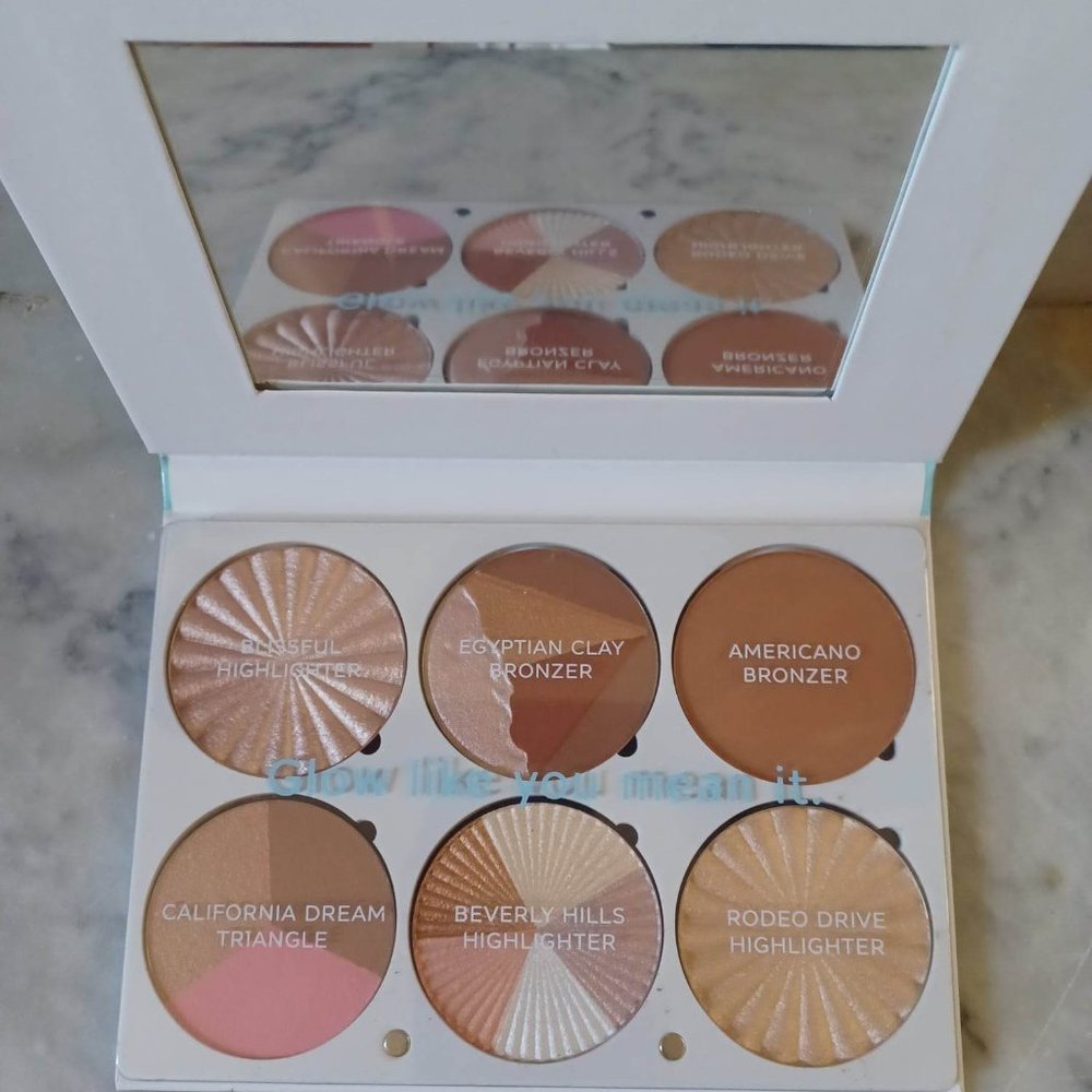 OFRA "On The Glow" Highlight / Bronzing Palette, Matte to Super Shimmer Make Up